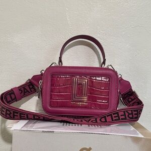 Karl Lagerfeld Fuchsia Crossbody Bag